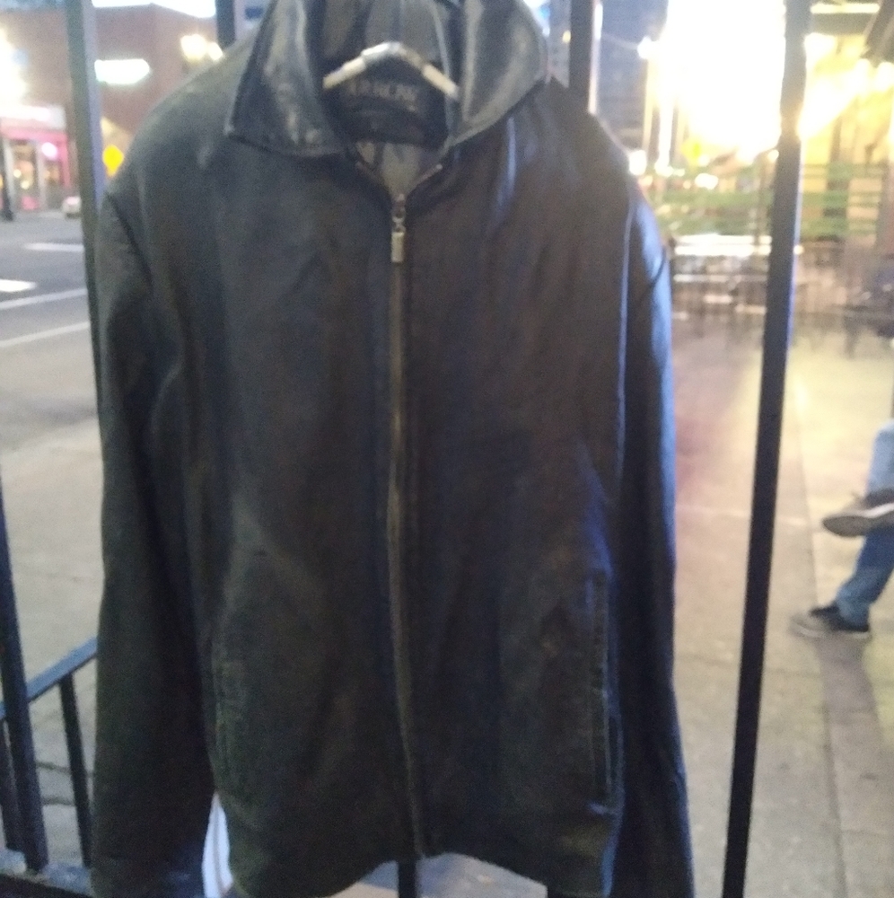 Arrow black leather jacket